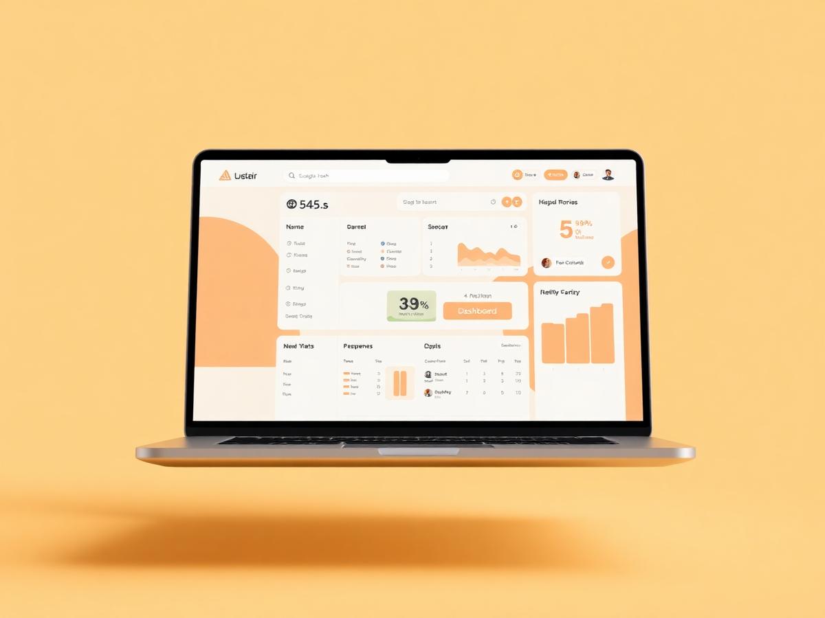 Modern website dashboard designed by Sawera